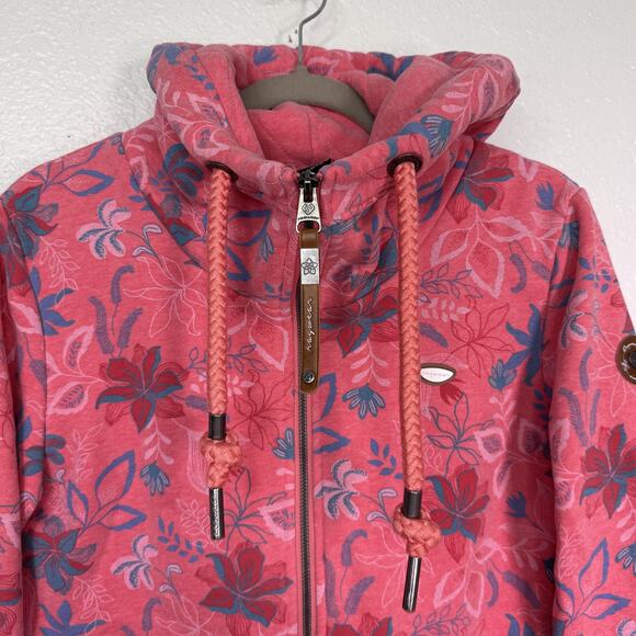 Ragwear Neska Jacket Womens Medium Floral Full Zip Hoodie Cozy Outdoors Winter - Picture 4 of 11